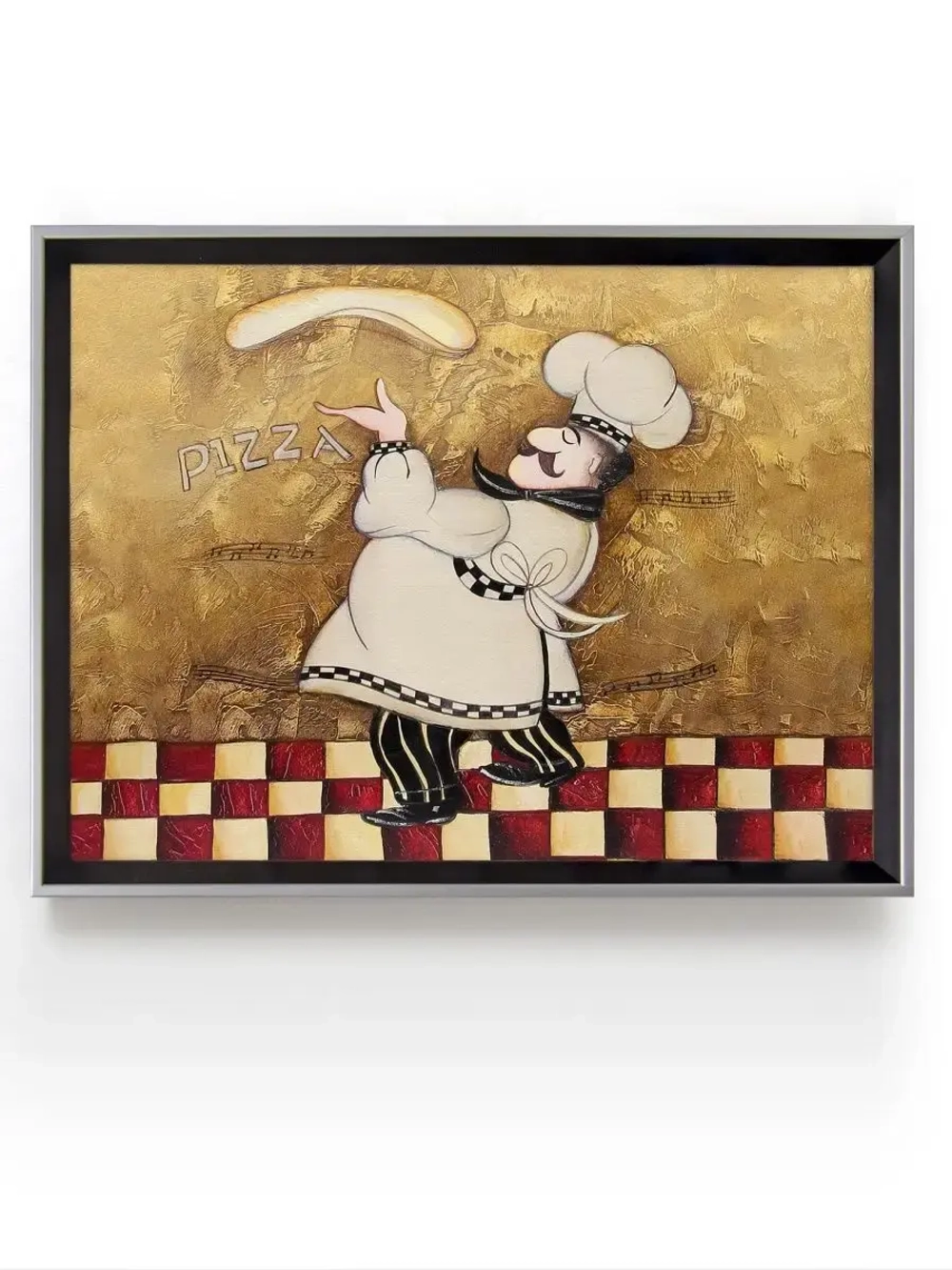 Картина на натуральном холсте "Веселый повар" 35*45 см