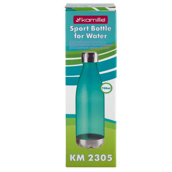 Бутылка спортивная для воды 700 мл. Kamille KM-2305 из пластика тритан с металлическим дном
