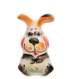ГЛ- 809 Фигурка «Ушастый заяц» цв. (Гжельский фарфор)
