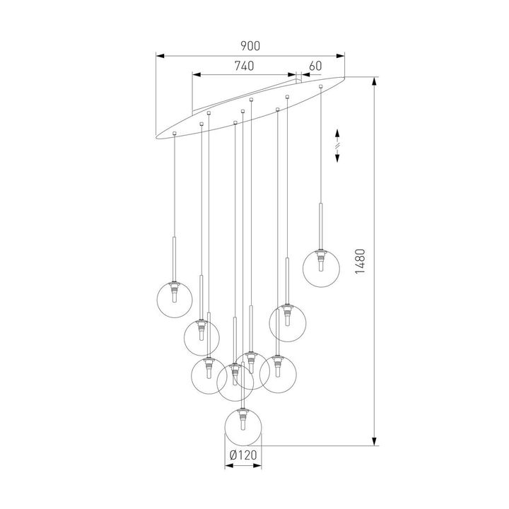 Подвесная люстра TK Lighting 6148 Estera