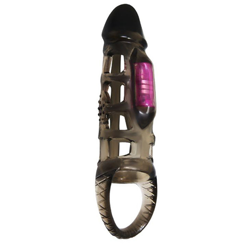 Дымчатая вибронасадка на пенис с подхватом 18см Pretty Love Harrison BI-026209-1