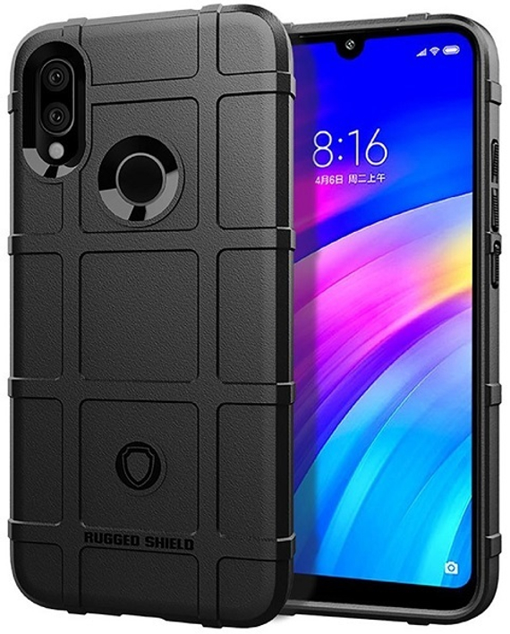 Чехол для Xiaomi Redmi 7 (Redmi Y3) цвет Black (черный), серия Armor от Caseport