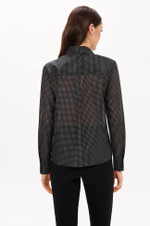 23367 Блузка женская (черный принт)