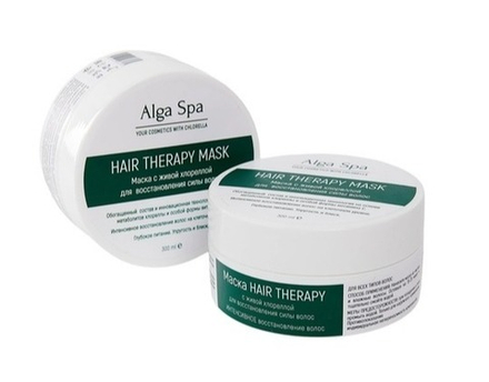 Маска для восстановления силы волос с живой хлореллой, ТМ ALGA SPA