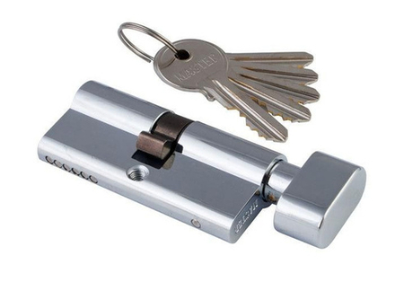 Цилиндровый механизм S-Locked B-100 хром ключ/вертушка