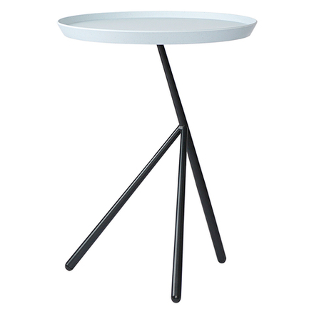 Столик приставной Sustainable, Ø37,7 см, серый/черный