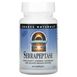 Source Naturals, Серрапептаза, 60 капсул