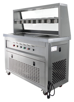 Фризер для жареного мороженого Foodatlas KCB-2F (контейнеры, стол для топпингов)