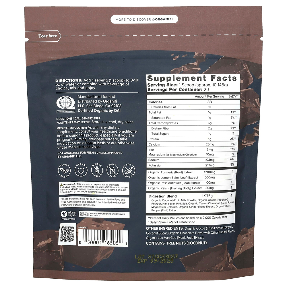 Organifi, Gold, шоколад, 202,9 г (7,16 унции)