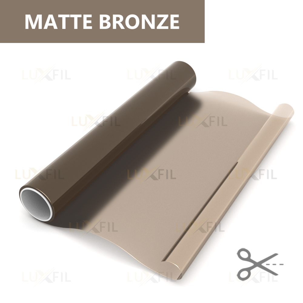 Пленка для окон декоративная MATTE BRONZE LUXFIL, на отрез (ширина рулона 1,524 м.)
