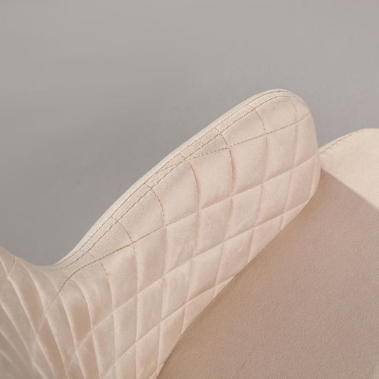 Стул полубарный Douglas, бархат бежевый