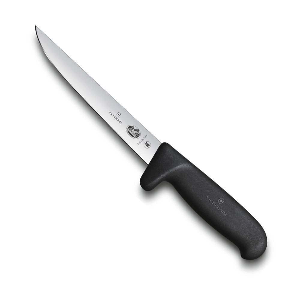 Нож Victorinox разделочный, лезвие 15 см прямое, черный