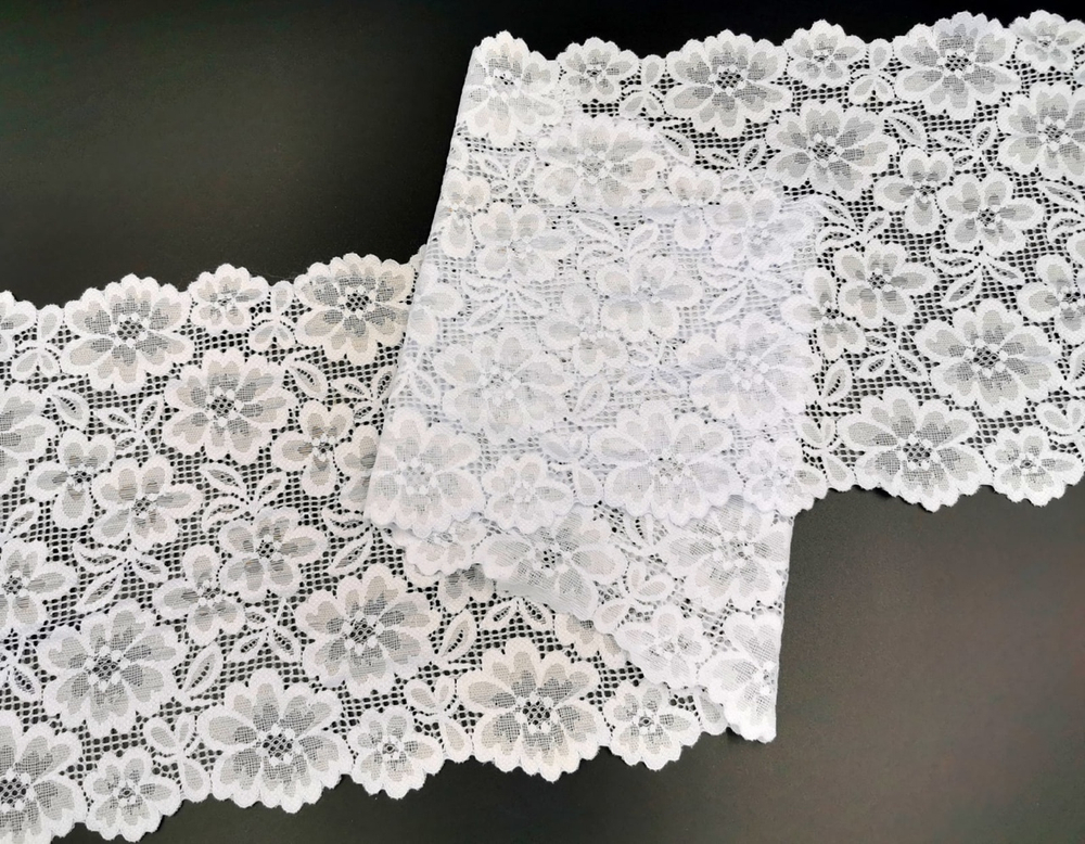 Эластичное кружево, 21 см, светло-голубое, (Арт: EK-2255), м