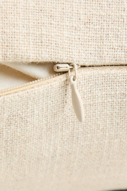 ZARA HOME ХЛОПКОВЫЙ ЧЕХОЛ ДЛЯ ДЕКОРАТИВНОЙ ПОДУШКИ С ВЫШИВКОЙ, СВЕТЛО-БЕЖЕВЫЙ