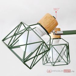Потолочная Люстра Corf B3 Green 5 Lamps By Imperiumloft