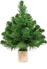 Ель Норвежская 30 см. на деревянном пеньке, мягкая хвоя, Triumph Tree (73389)