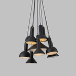 Pendant design lamp  TORCH by Sylvain Willenz (Black,  10 lampshades)