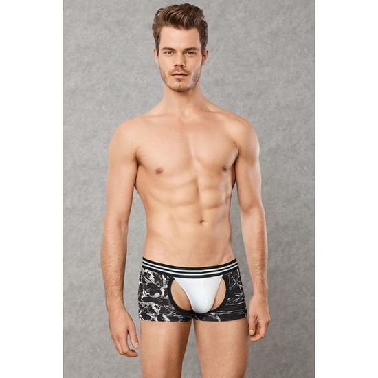 Мужские трусы хипсы темно-серые с белой вставкой Doreanse 1889