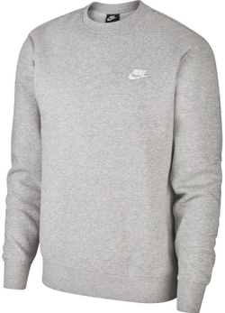 Мужская теннисная кофта Nike Swoosh Club Crew M - dk grey heather/white