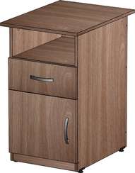 Тумба приставная 1 ящик + дверь Стандарт-Pro ясень шимо темный