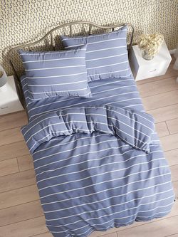 Простынь на резинке поплин Сказка "Yogacat (компаньон)" 180x200 см