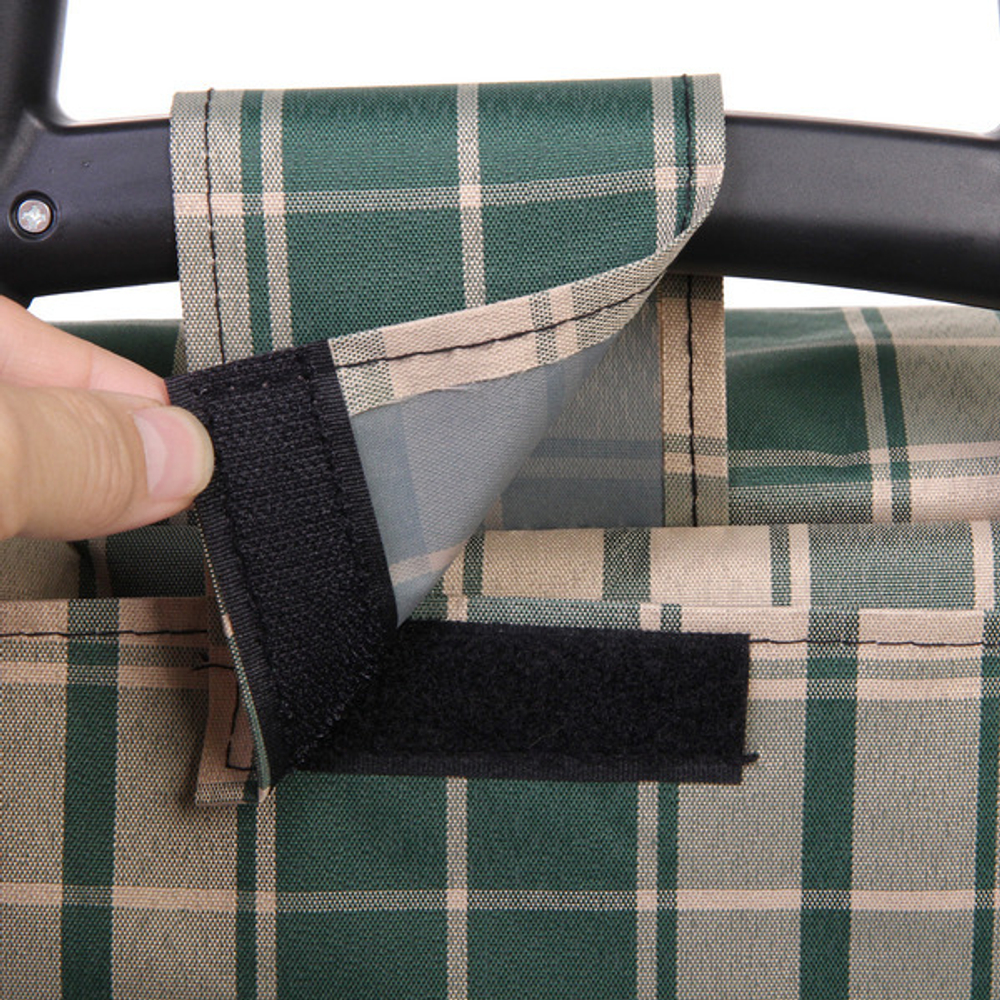 Тележка хозяйственная с сумкой (93*33*26см, колеса 16см,грузоподъемность до 30 кг.) зеленая SYD-016