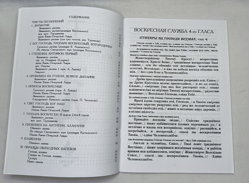 № 007 Глас 4. Песнопения воскресной службы