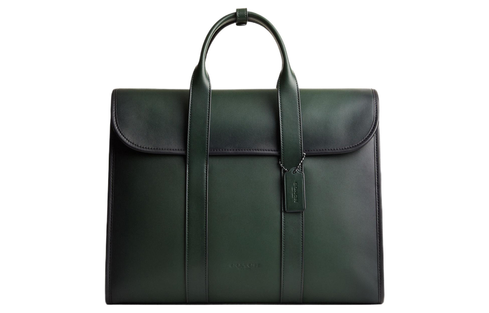 COACH Gotham Glove Tanned Leather Briefcase, Shoulder Bag, Crossbody Bag, Handbag Large Men"s Jasper