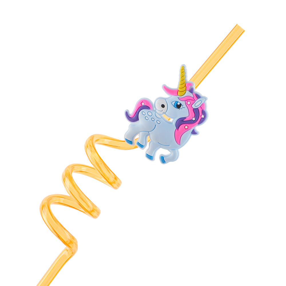 Трубочки для коктейлей пластиковые «Единороги» ассорти, 4 шт