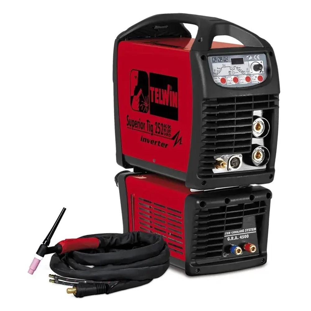 Сварочный аппарат с инвертором Telwin SUPERIOR TIG 252 AC/DC HF/LIFT VRD AQUA + TIG ACC., 816119