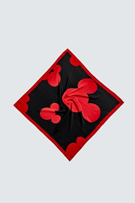 ZARA HARRY LAMBERT X DISNEY ПЛАТОК С ПРИНТОМ МИККИ МАУСА, КРАСНЫЙ/ЧЕРНЫЙ