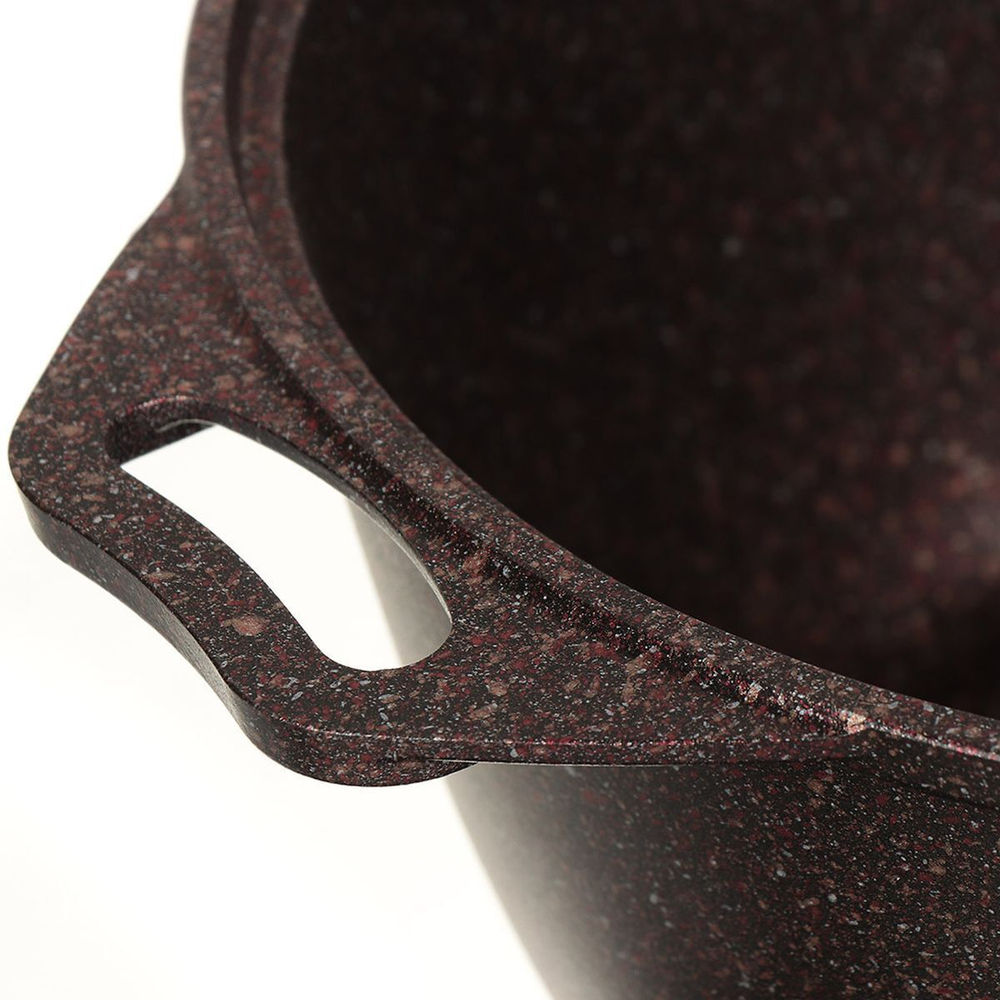 Кастрюля алюминий, антиприг, 4 л, с крыш, Kukmara, Granit Ultra, кга42а, красн