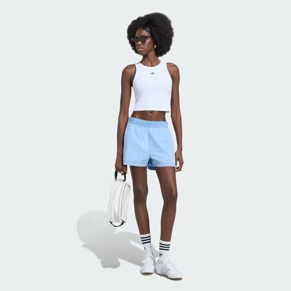 ШОРТЫ ADIDAS ORIGINALS ЛЕТНИЙ СИЯЮЩИЙ ДЕНИМ - ADIDAS