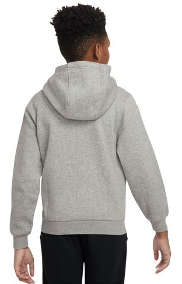 Кофта для мальчика теннисная Nike Kids Sportswear Club Fleece - dark grey heather/white