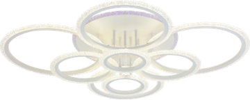 Светодиодная люстра 208W+11W 3000К-6000К RGB 8447/8 WHT белый Profit Light