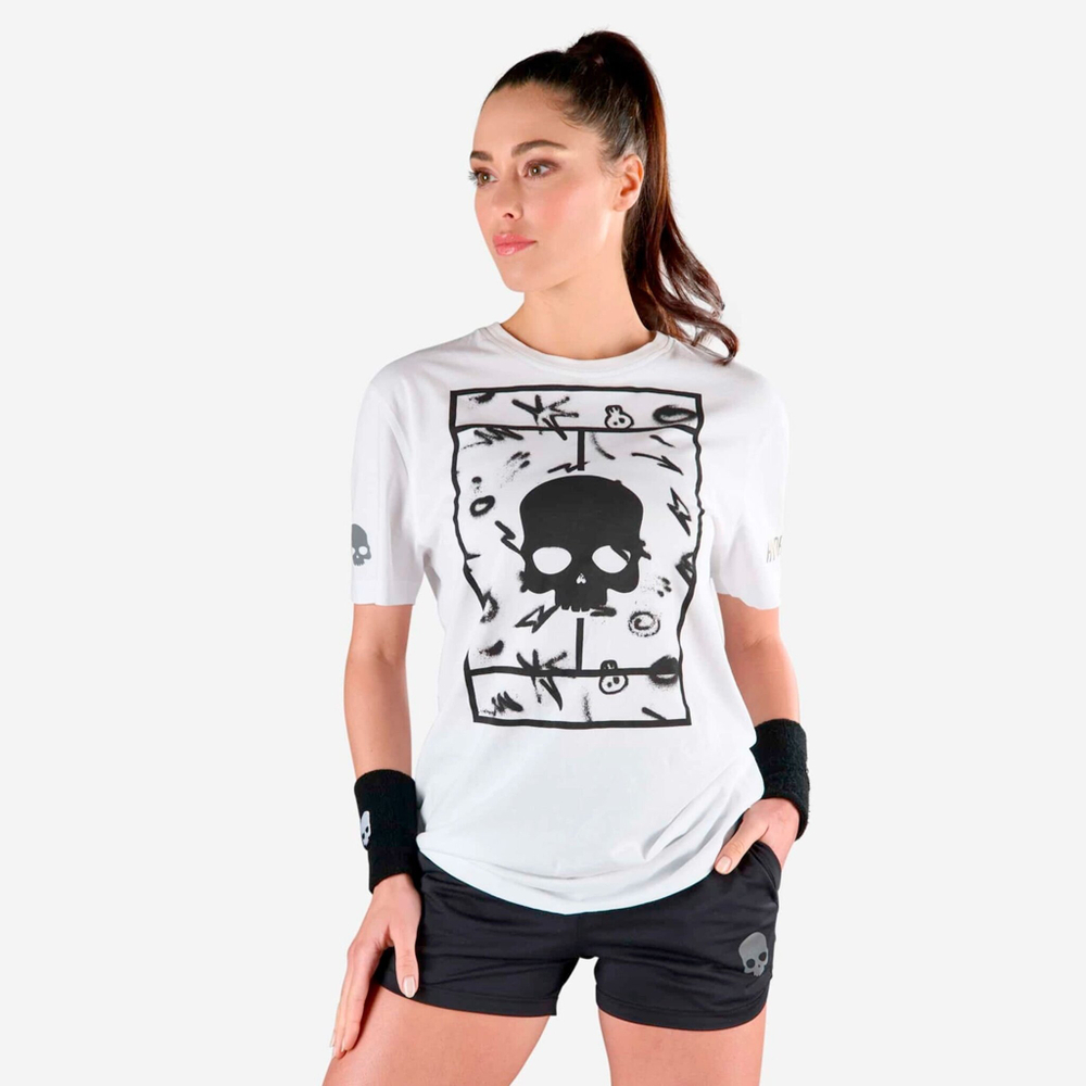 Мужское теннисное поло Hydrogen Court T-Shirt - White, Black
