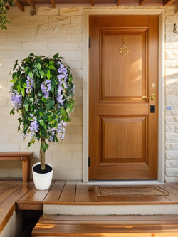 Дерево искусственное Глициния сиреневая 130см в кашпо