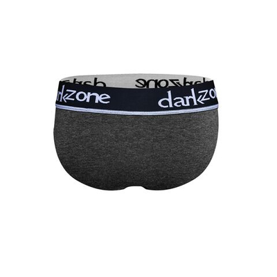 Темно-серые хлопковые слипы с брендированной резинкой (Размер: XL) (Цвет: темно-серый)