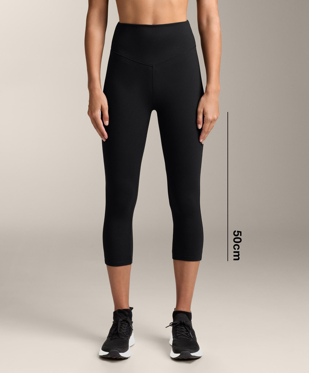 OYSHO Леггинсы-капри Evermove с высокой посадкой 50 см, черный