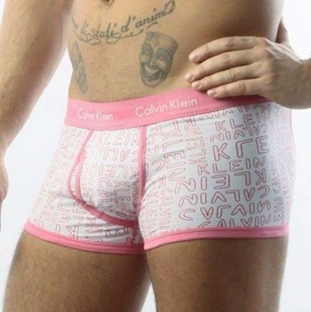 Мужские трусы боксеры розовые Calvin Klein 365 CK Print Pink Letters