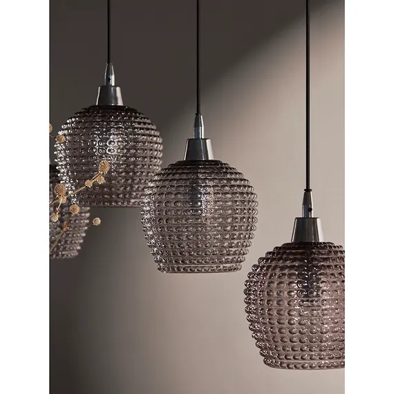 Светильник подвесной каскадный Aurora, 110х18 см, серый