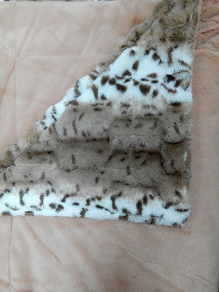 Покрывало из искусственного меха:  Ума (арт. YL12-1002A2)  -   220х240 см. - Рысь