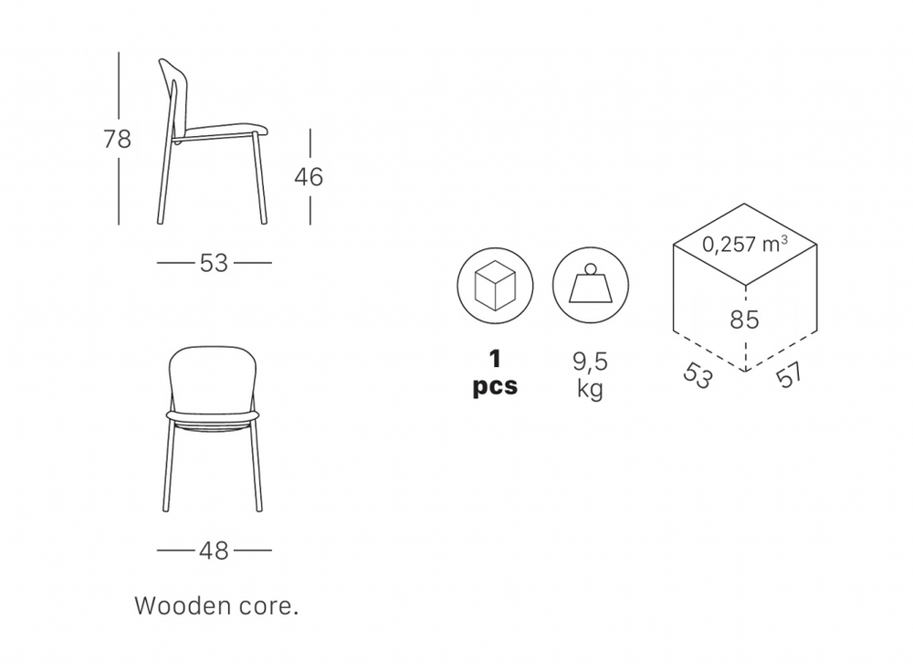 Стул с обивкой Scab Design Finn, матовое золото, морской волны