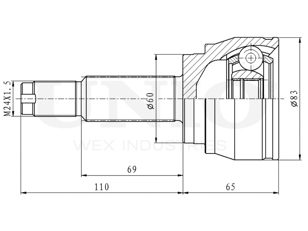 ШРУС внешний UNIO CVJ-20282