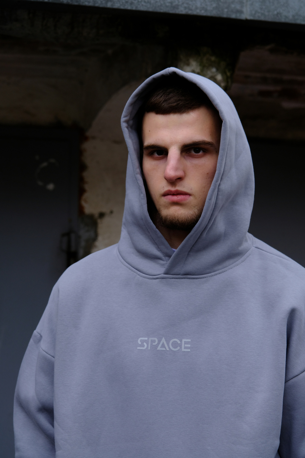 Худи SPACE OverSize Флис Серый