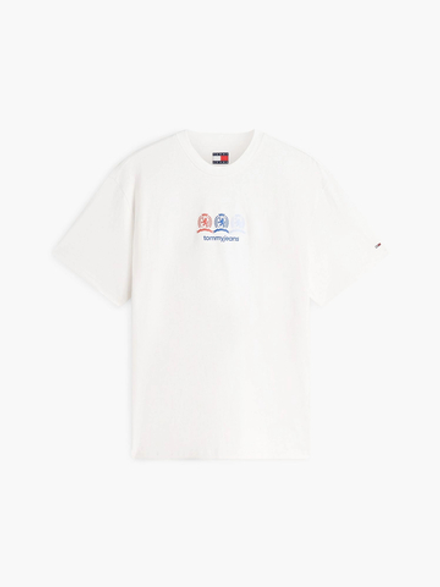 Футболка Tommy Jeans Multi-Crest Logo Ecru