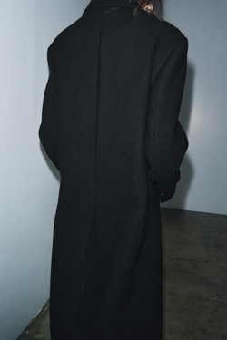 ZARA ПАЛЬТО ИЗ СМЕСОВОЙ ШЕРСТИ — ZW COLLECTION, ЧЕРНЫЙ