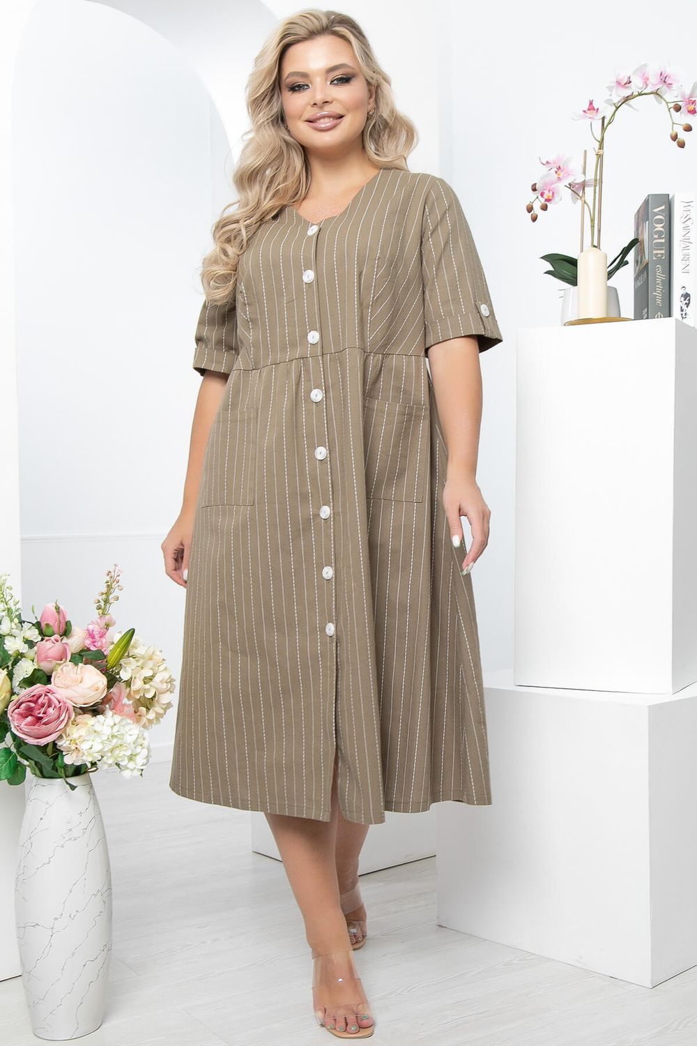 Платье "Баффи" (хаки) П5557 LT Collection