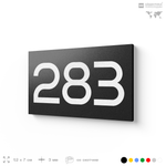 Номер на дверь 283, табличка на дверь для офиса, квартиры, кабинета, аудитории, склада, черная 120х70 мм, Айдентика Технолоджи