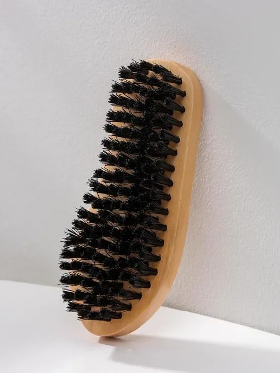 Щётка для одежды деревянная SAVANNA, 13×5×3 см, 130 пучков, искусственный ворс